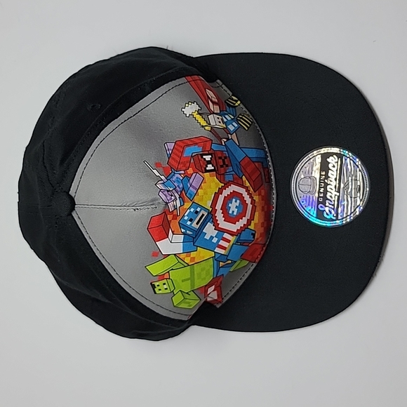 Legos Black & Gray w/ Colorful Legos Graphic Snapback Cap Hat - Picture 6 of 12